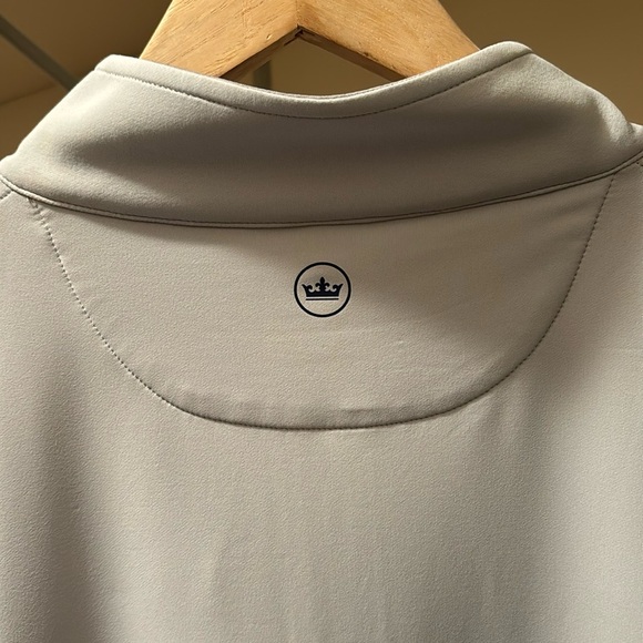 NWT Peter Millar Perth Performance Quarter-Zip light grey XL - Picture 4 of 4